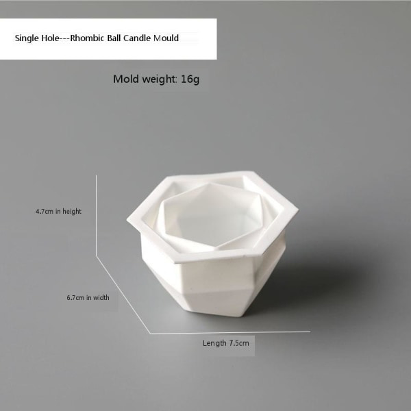 Ljusformar Ljus Stearinljus DIY Gjutformar i Silikonform MJ122 Enhåls Diamantyta MJ122 enhåls diamantyta