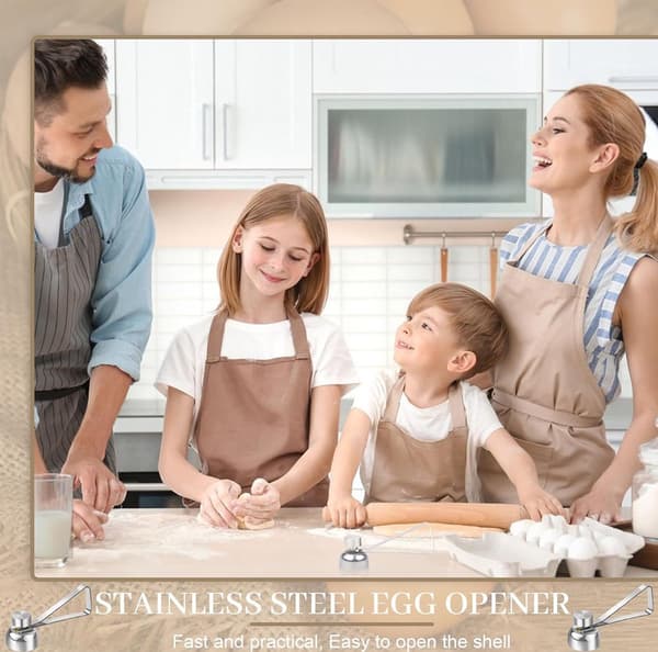 Eggeskallkutter - Rustfritt stål - Eggeskallåpner - Eggedekapitator - Eggedekapper - Eggeskiver - Eggetopper - Eggeskallsplitter ...