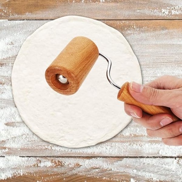 Pieni kaulin, puinen kaulin, tarttumaton pizzakaulin, taikinakaulin Wooden single head (L type)