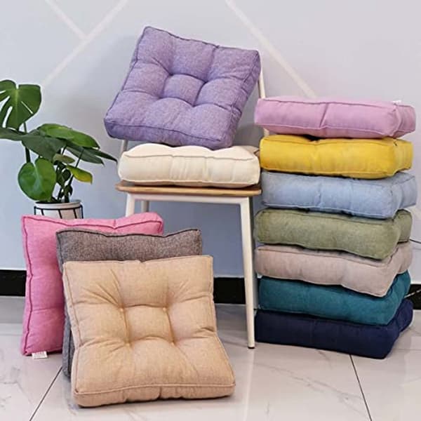 Stolhynde Blød Vaskbar Bomuld Polyester til Spisestue Have Kontor Terrasse Brun 45x45 cm