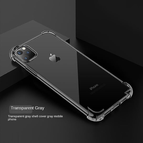 Iphone Xs Max (6,5 tum) Telefoncover Fyrhörnskrockkudde Anti-fald Apple Cover Transparent Alt inklusive sort