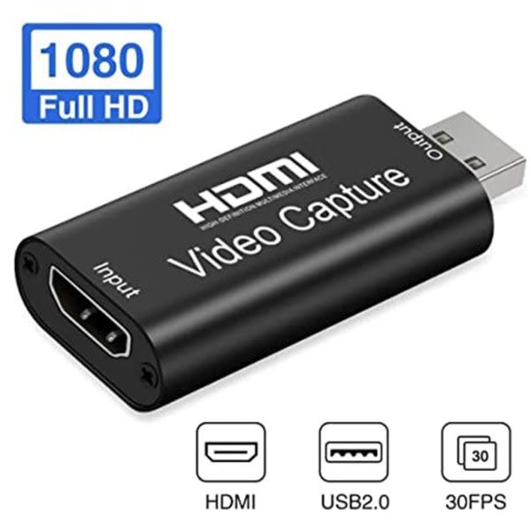 Mini 4K videoopptakskort 1080P 60fps HDMI til USB spill video live capture kort 1stk CDQ