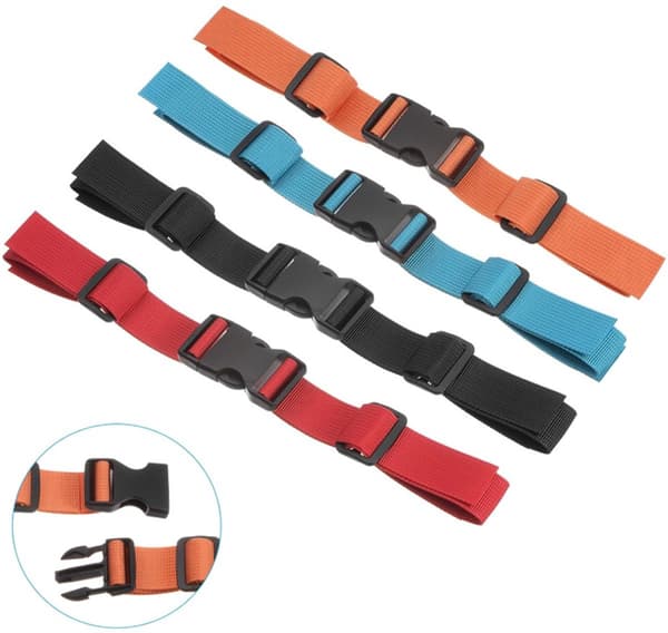 Bröstrem, 4 delar, universell justerbar halkfri nylon, snabbkoppling, för backpacking och resor