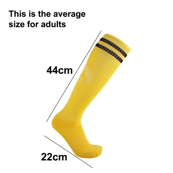 Träningsstrumpor med tjocka sulor för fotbollsstrumpor över knäet keltainen CDQ