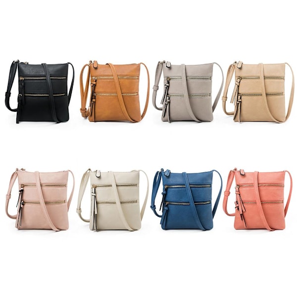 Crossbody-laukku naisille Vetoketju BEIGE Beige
