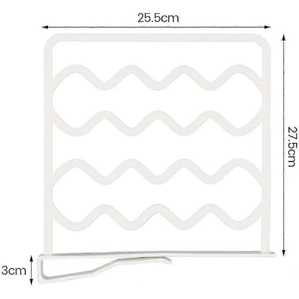 Hyllavdelare Skåporganisationssystem Vit 4-pack Multifunktionell_tfrf
