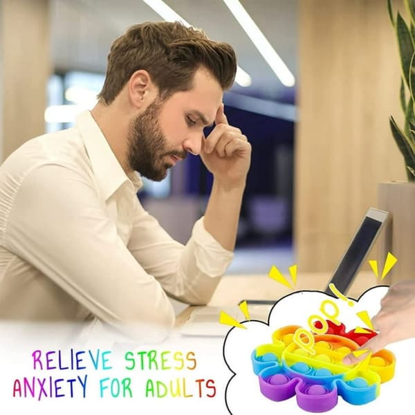 Push Pop Bubble Fidget, Popit Popper Popit?S It Popitz Figetget Sensorisk Popping It?S Popits Ångest Stress Relief Figut A Fidgetoys För Barn Regnbåge