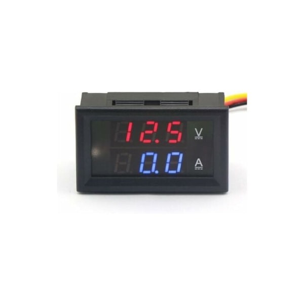 50A Dubbel Röd Shunt, DC Dubbel Display Digital Strömvoltmeter, Digital Mätare, Amperemeter 0 till 50A Spänning Amperemeter Volt-Ampere Bilpanel Monitor