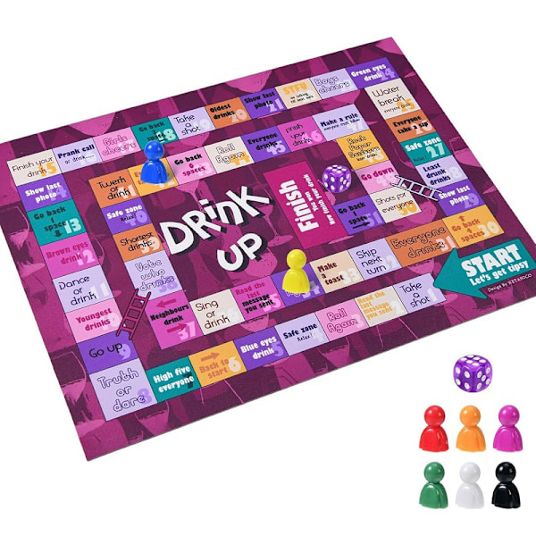 Nytt Drickspel Brädspel Set Drickfest Drickspelet