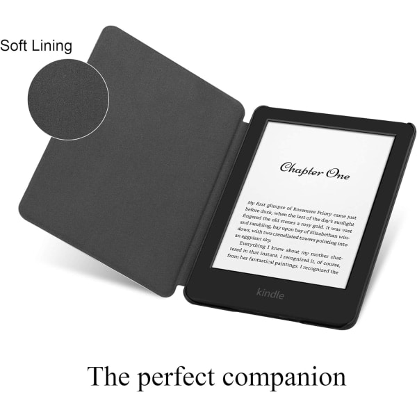 Kotelo täysin uudelle Kindle 2019 Slim Cover -kannelle Auto Sleep/Wake -toiminnolla Maalattu kotelo (10. sukupolvi 2019) - Musta