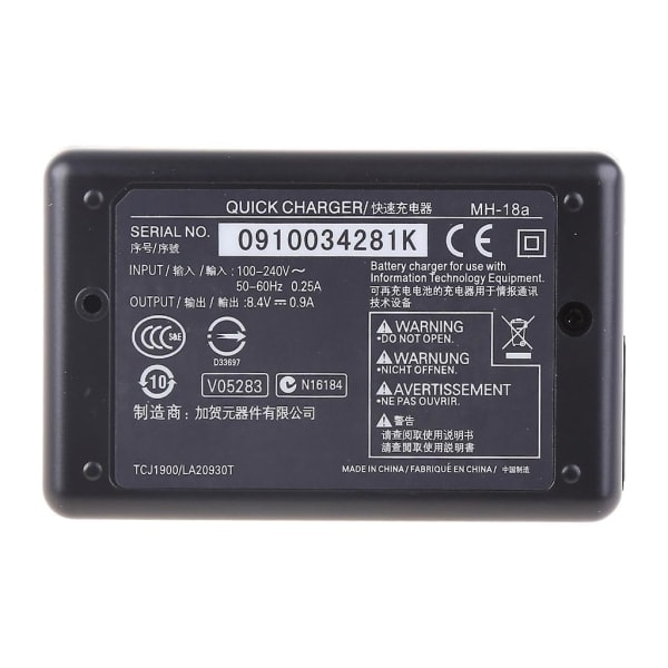 Batterilader Mh-18a til Nikon D70 D80 D90 D300 D700 Mh-18a