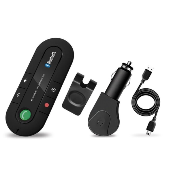 Bil Handsfree Bluetooth Solskydd Handsfree Bilsats Baksida Kompatibel med Iphone, Samsung för GPS, musik, samtal