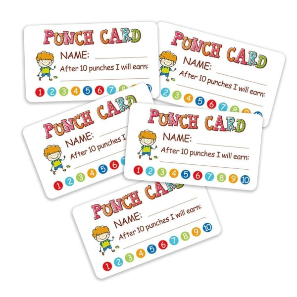 Punch Cards Belöningssystem Beteendediagram