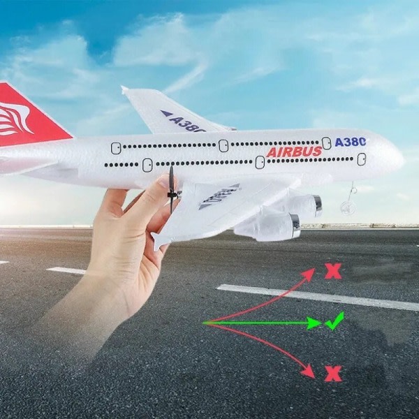 Airbus A380 RC flygplan 2.4G fastvingad Boeing 747 fjärrkontrollflygplan, utomhus RC flygplansmodell leksak för barn pojkar