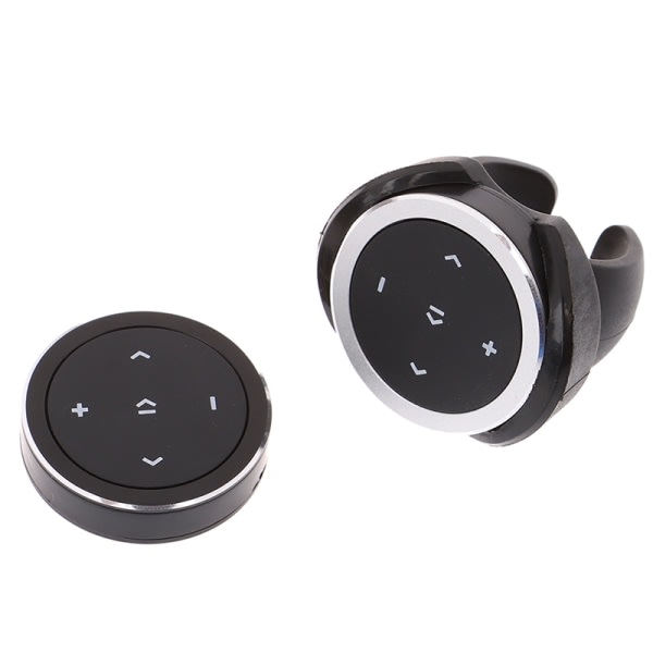 1 set trådlös Bluetooth Media Rattfj?rrkontroll Mp Black C svart+fäste
