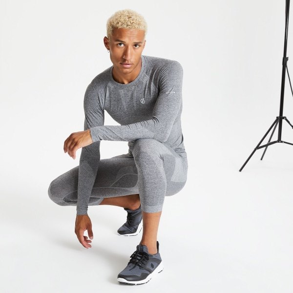 Dare 2B Mens In The Zone 3/4 Base Layer Leggings XL-XXS Charcoa Charcoal Grey Marl XL-XXS zdq