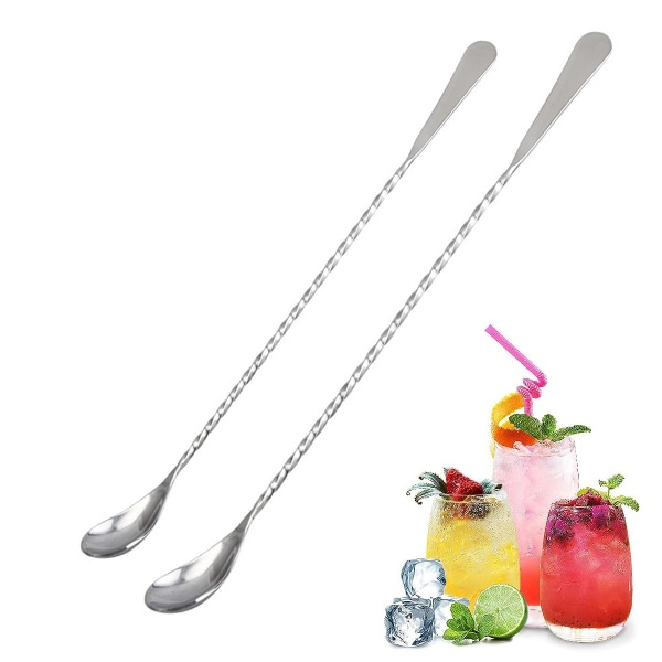 CDQ 2-osainen cocktail-sekoituslasi baari lusikka - pitkä kahva