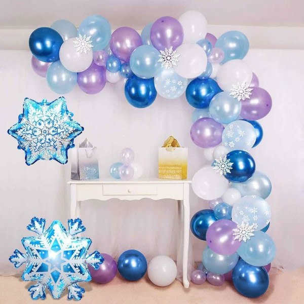 Frozen ballonggirlanderbågesats, Frozen ballongtjejfödelsedag dec