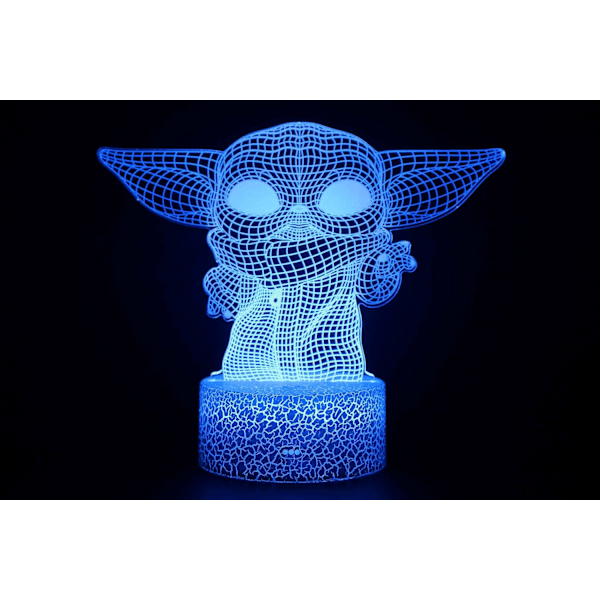 3D Illusionslampe Star Wars 16 Fargeskiftende Nattlampe (YSJ)