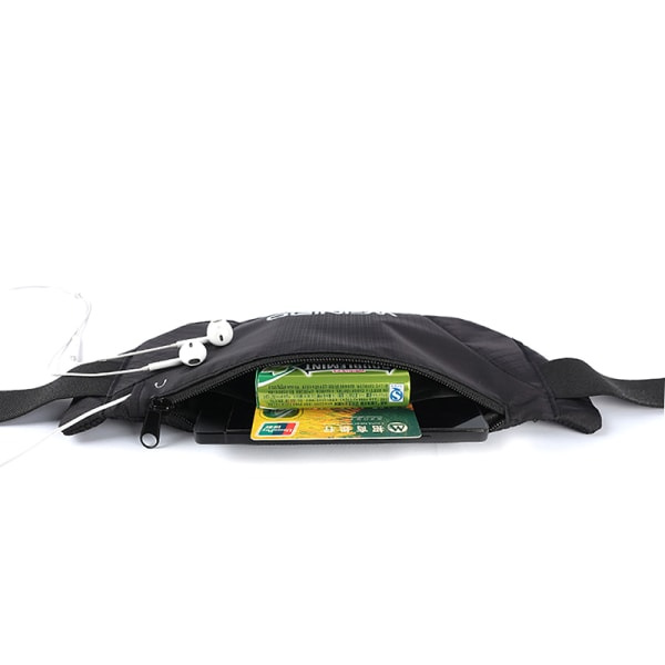CDQ 1st Fanny Packs löpväska Vattentät telefonväska som andas svart