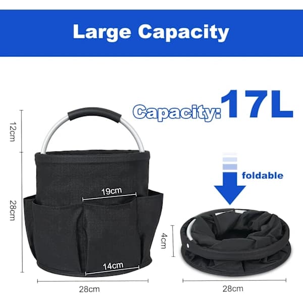 Cleaning Caddy with Handle, Multi-Pocket Cleaning Organizer, 28*28 cm, Easy to Clean and Transport