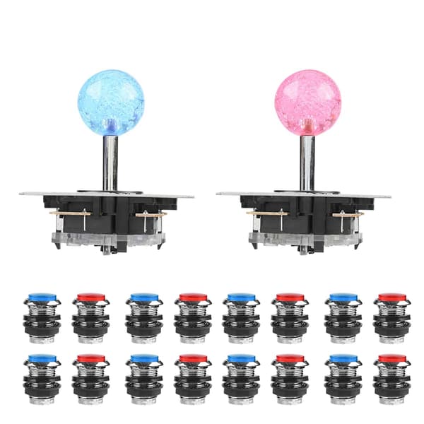 Tilbehør til Arcade Zero Delay USB Encoder DIY Kit Sæt Spil USB-kabel LED-knap