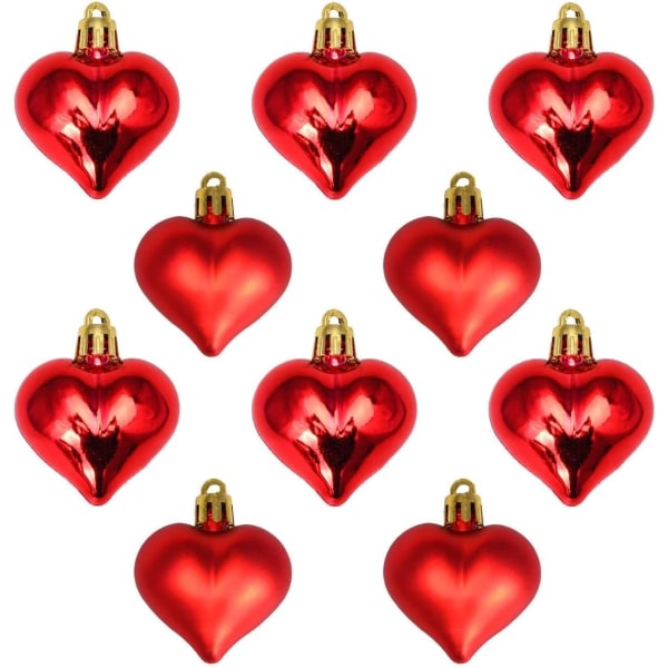 CDQ Alla hjärtans dag Festdekorationer Hjärtballonger (röda) 48 delar