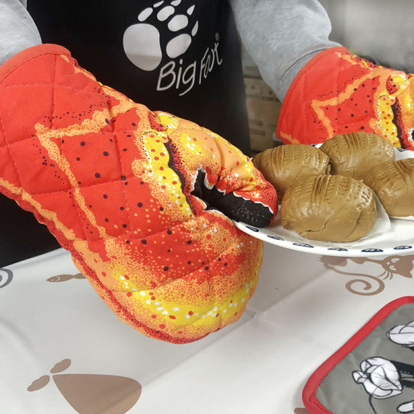 CDQ 1 st 3D Crab Thickening Bomullsugnshandskar Värmesäkra