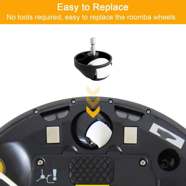 2-pack ersättningshjul för iRobot Roomba 500 600 700 800 900