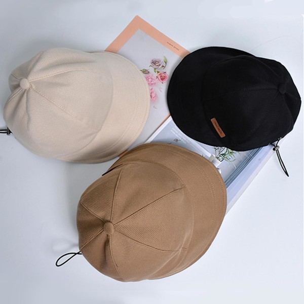 Bomullsbaseballkeps för damer för våren - Bomullsgolfsolhatt för vår sommar utomhus (mjuk brätte, vikbar och packbar) Beige