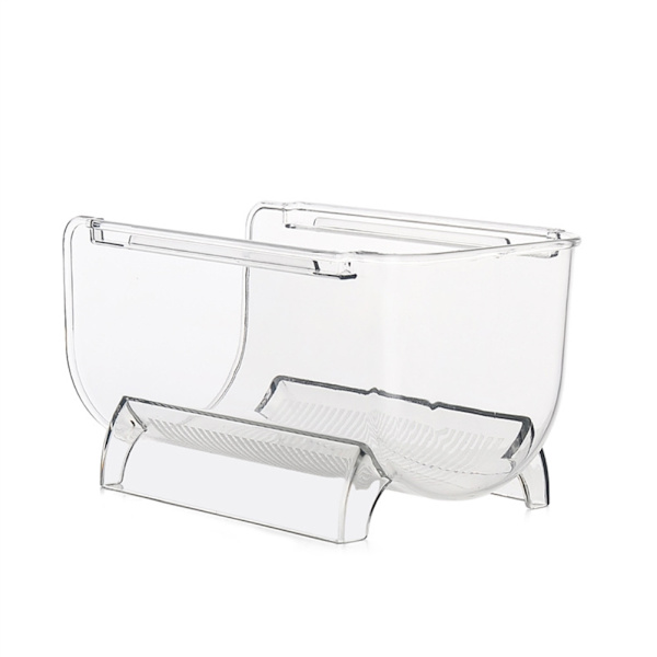 Plastic Storage Boxes, Clear Stackable Bottle Organizer for Refrigerator Organization, Space Saving Water Bottle Holder, High-Quality Structure