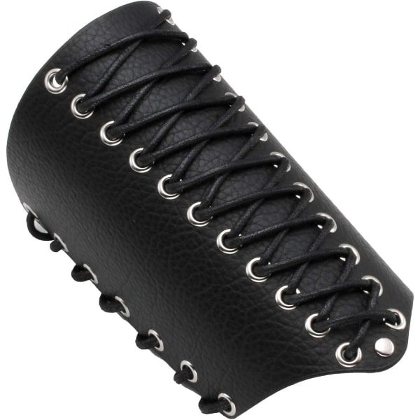 Heyone Unisex Läderhandske för Män Kvinnor Armband Bred Bracer Arm Armor Cuff
