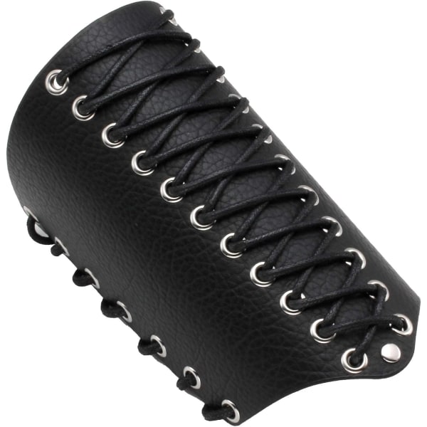 Heyone Unisex læderhåndske for mænd Kvinnor Armband Bred Bracer Arm Armor Cuff