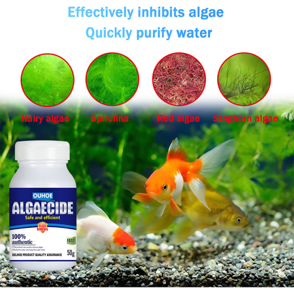 CDQ Aquarium Algaecide Water Alger Control Fish Tank Sammaleenpoistoaine