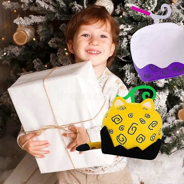 2 stk Blox Fruits Plysj, Ingen Kode Blox Fruits Deg Plysj Blox Fruits Leopard Plysj Frukter Plysjpute Jule Bursdagsfest Gaver (2 stk Deg+Leop