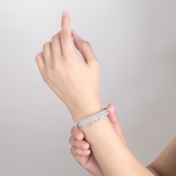 Platina pläterad dam armring kampanj smycken för kvinnor zdq
