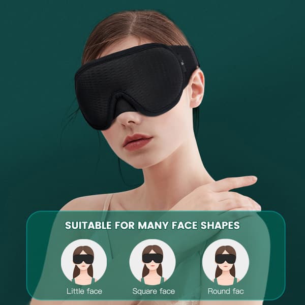 CDQ 1. 3D Sovende Øjenmaske Rejse Relax Patch Polstret Øjenbindel Grøn