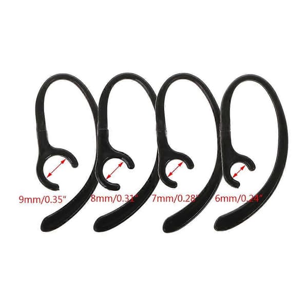 2 st Hörlurskrokar Universell Design Bluetooth-kompatibla Headsetklämmor 6mm Transparent_tfrf