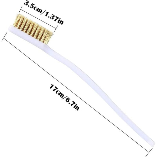 8 stk. Liten messingbørste for rengjøring av sveiseslagg