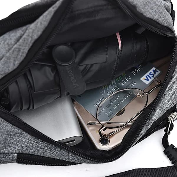 Smooth Comfortable Waist Bag Mobile Phone Bag Shoulder Bag Light Grey light grey ljusgrå