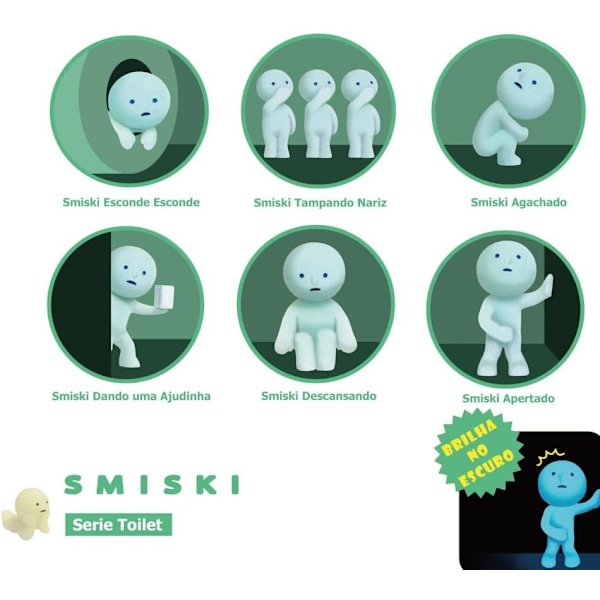 Genuine Smiski Corner Luminous Elf Series Blind Box, Figure Gift, Random Style, 1 pc Toilet