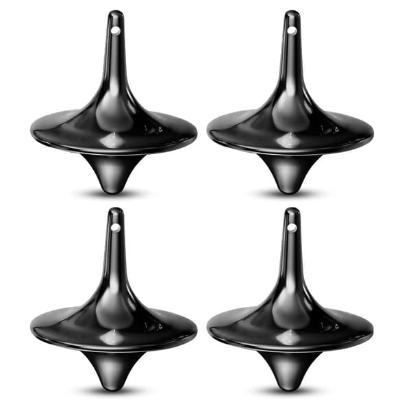 Sort Zinklegering Fingerfidget Spinner 4-pak – Modstandsfri Stresslindring_TF_TF