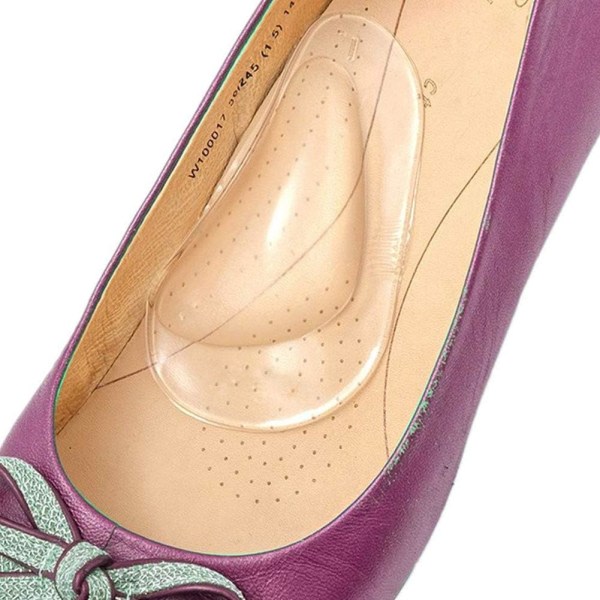 Gel Ortopædisk Flat Arch Support Indersåler Hälskydd (transparent) 4 par