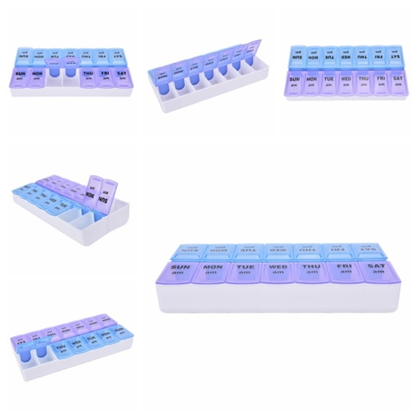 Hot Rea 7 dages ugentlig pille medicin boksholder opbevaring indhold multi one size