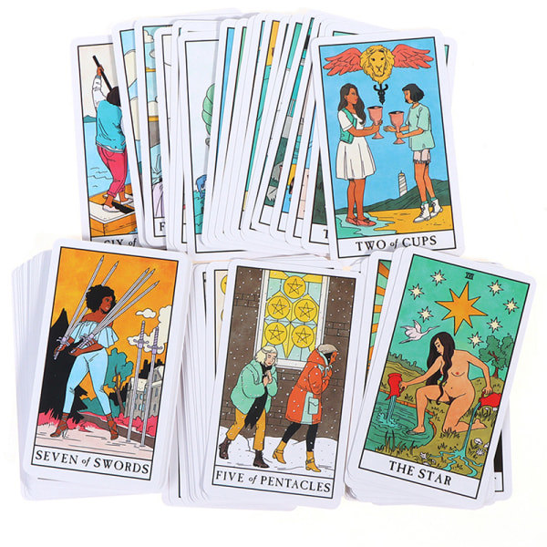 Moderni noita Tarot englanninkielinen ennustuspelikortti ennustus monivärinen onesize