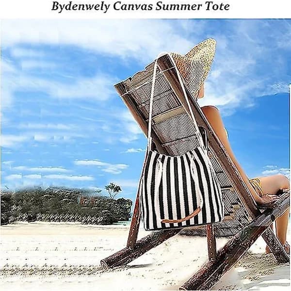 Canvas sommarväskor för kvinnor - liten och medelstor, perfekt för strand och vardagsbruk