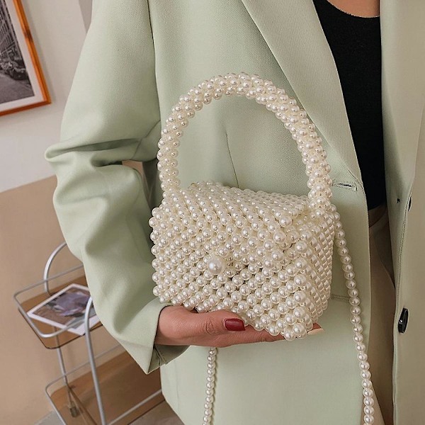 Dame Akryl Perle Clutch Taske Med Rem Til Bryllup Aftenfest