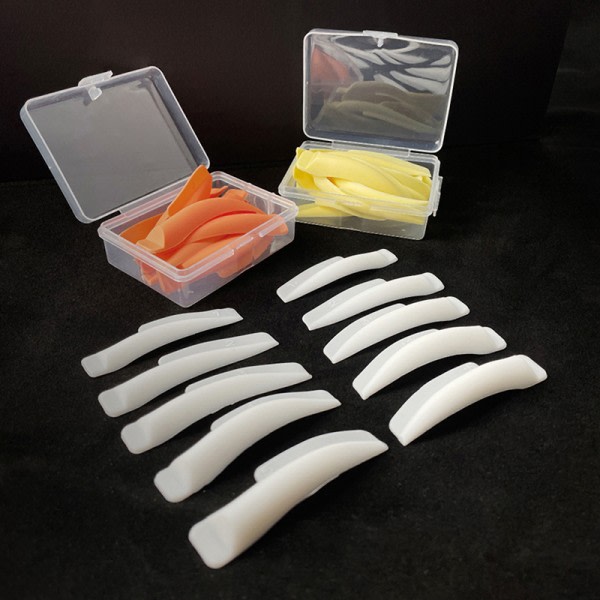 CDQ 5 par/box Lash Lifting Curlers Curl Silicone Shields Pads Orange