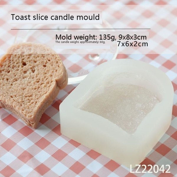 Ljusformar Ljus Stearinljus DIY Gjutformar i Silikonform LZ22042 Toastskivor
