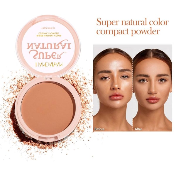Naturliga farver Face Loose Powder Makeup Oljekontrol Varagtig Wate 02# one size